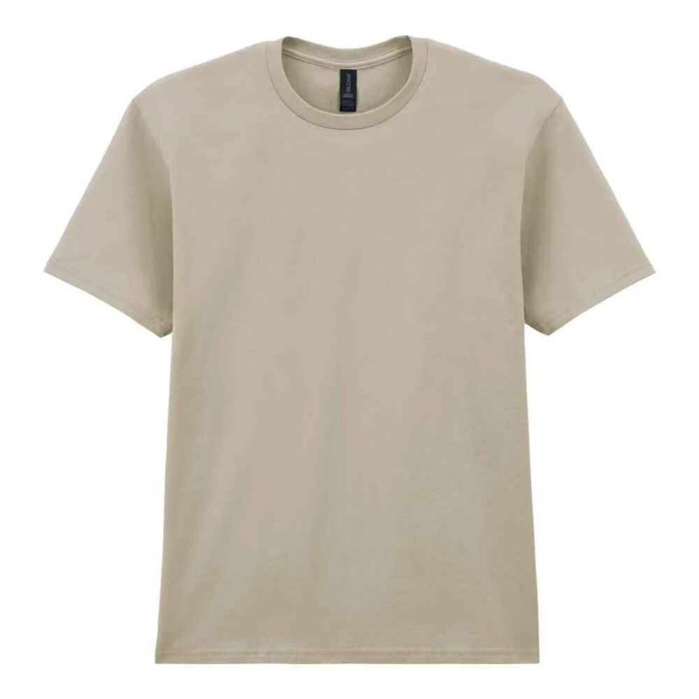 Gildan Mens Softstyle Enzyme Washed Midweight T-Shirt / Sand